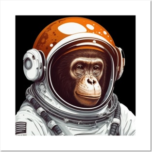 monkey astronaut Posters and Art